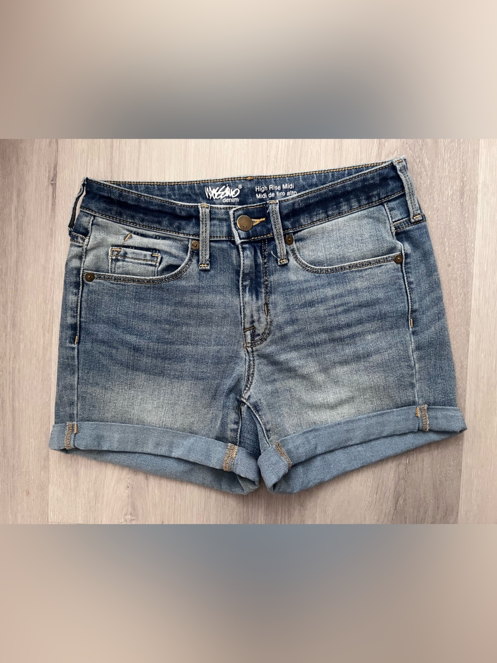 Mossimo denim high rise midi shorts